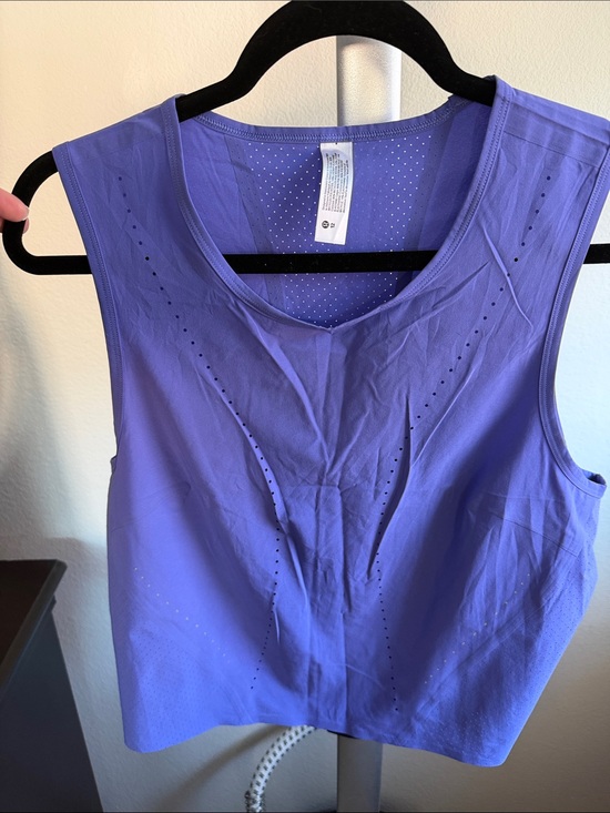 lululemon athletica Tops - lululemon athletica Perforated Lavender Performance Tank, waist length